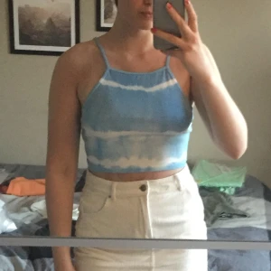 Blå/vit topp - FRI FRAKT IDAG från klockan 18! Aldrig använd, från zara. Fint mönster!