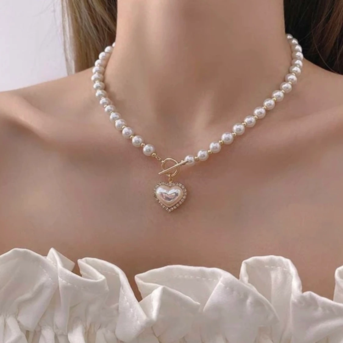 Pärhalsband med hjärta