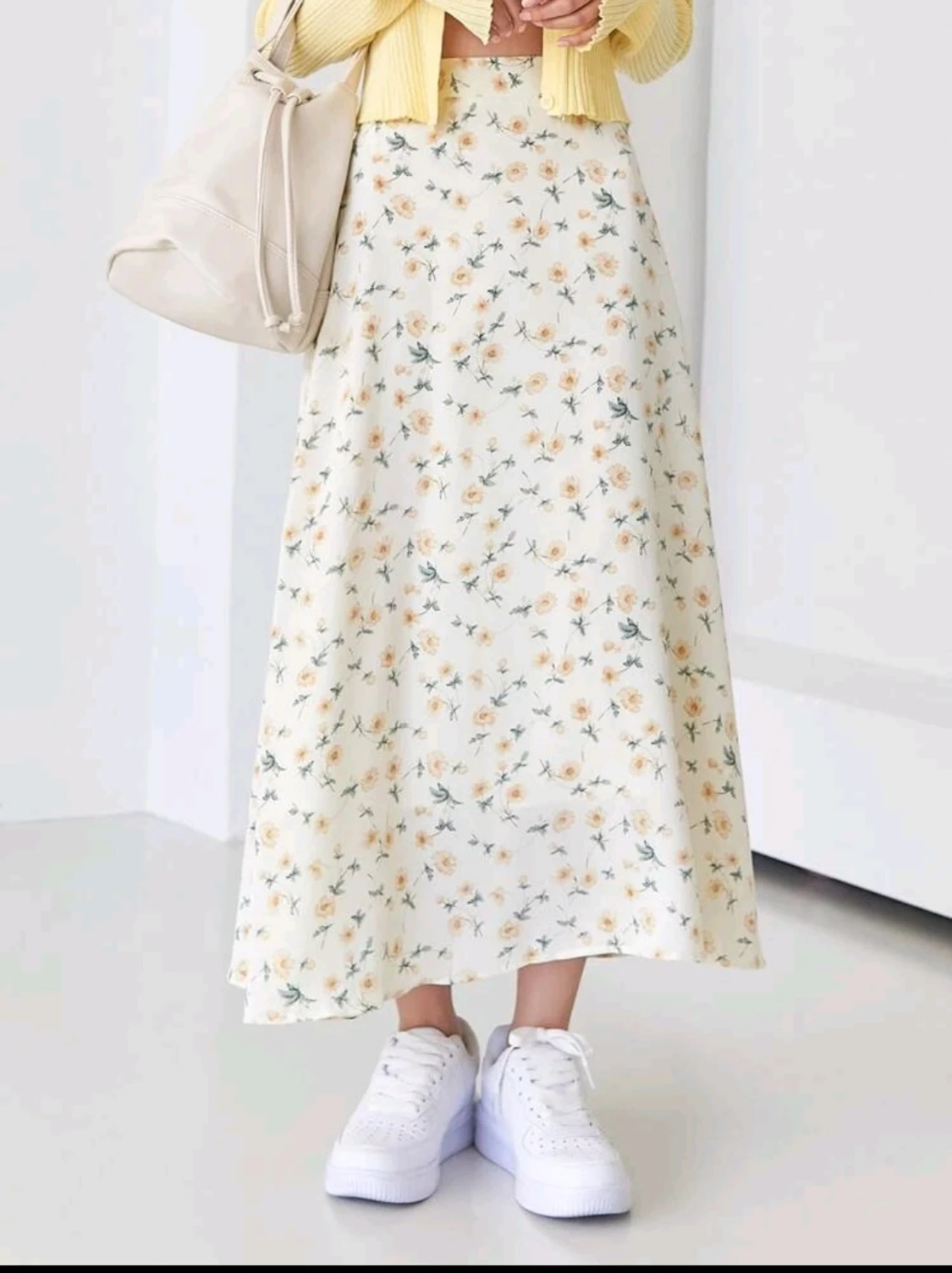 DAZY Allover Floral High Waist Skirt