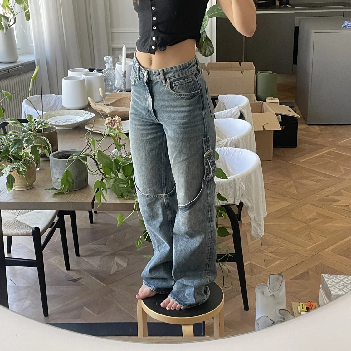 Jeans med spänne - 90