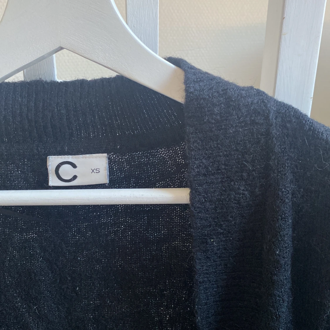 Lång stickad kofta  - 90