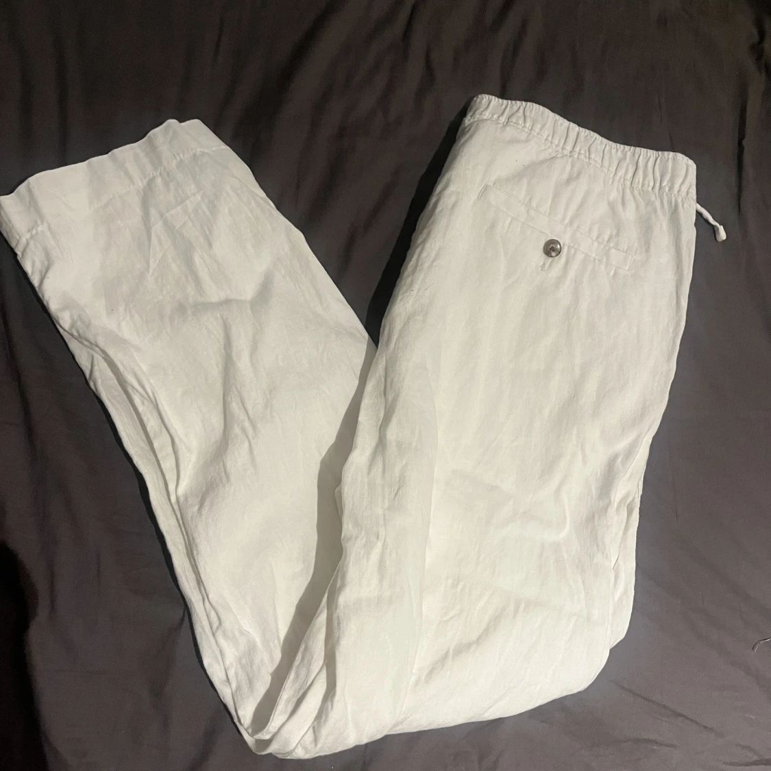 Linnebyxor vita - 90