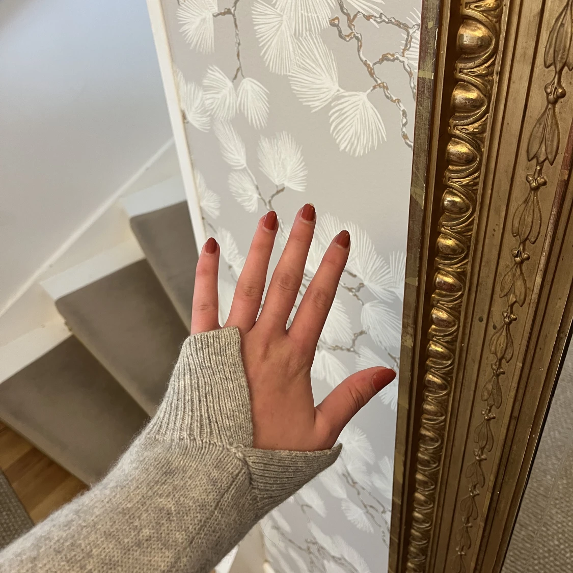 Stickad kofta i kashmir  - 90