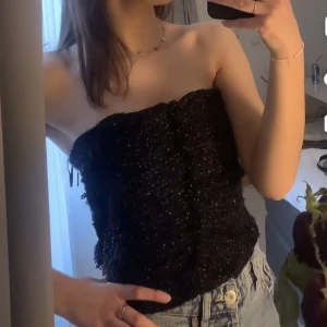 Glittrig korsett! - (Lånad mittenbild) Säljer denna galet snygga, glittriga korsetten från Zara! Endast använd en gång och säljer då den är för liten. Storlek S men skulle säga att den fungerar för XS/om du har mindre bröst. Hör av dig om du är intresserad av att köpa! 🩷🩷