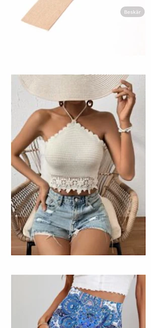 Gullig topp - Säljer denna jättesöta toppen då den tyvärr inte kommer till användning, använd en gång.  Köpt på SHEIN.  Fraktkostnad tillkommer 