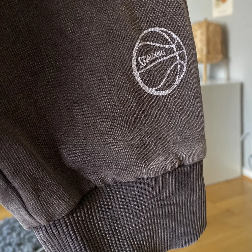 Mörkbrun sweatshirt från zara x spalding! Fint skick utan defekter🤎Knappt använd!. Hoodies.