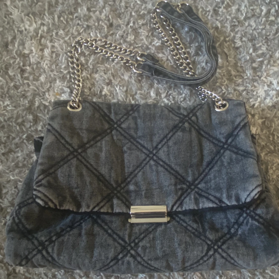 Grå denim väska - 90