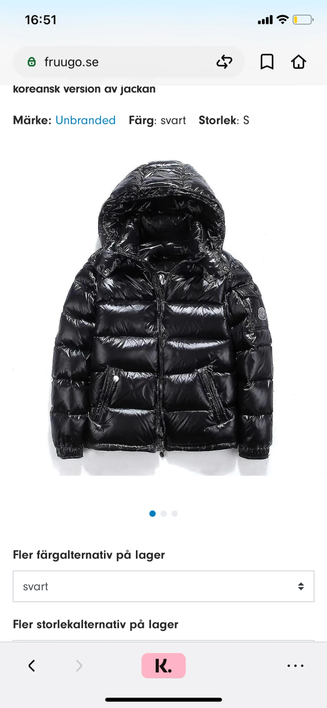 Glansig dunjacka - 90