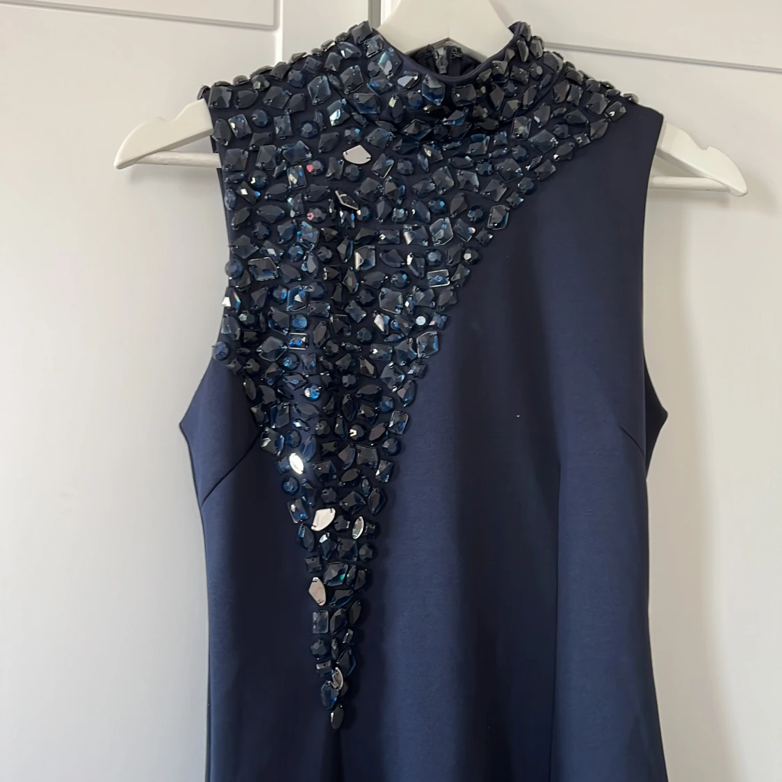 Blå festklänning - 90