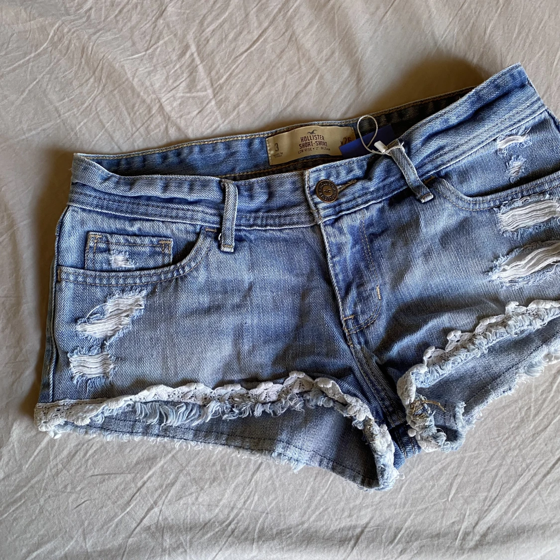 Low rise jeansshorts