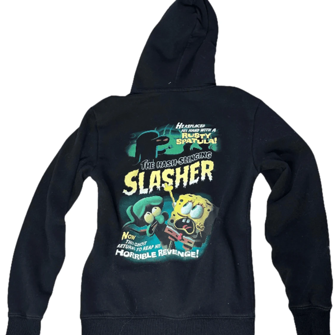 Black hoodie with spongebob print