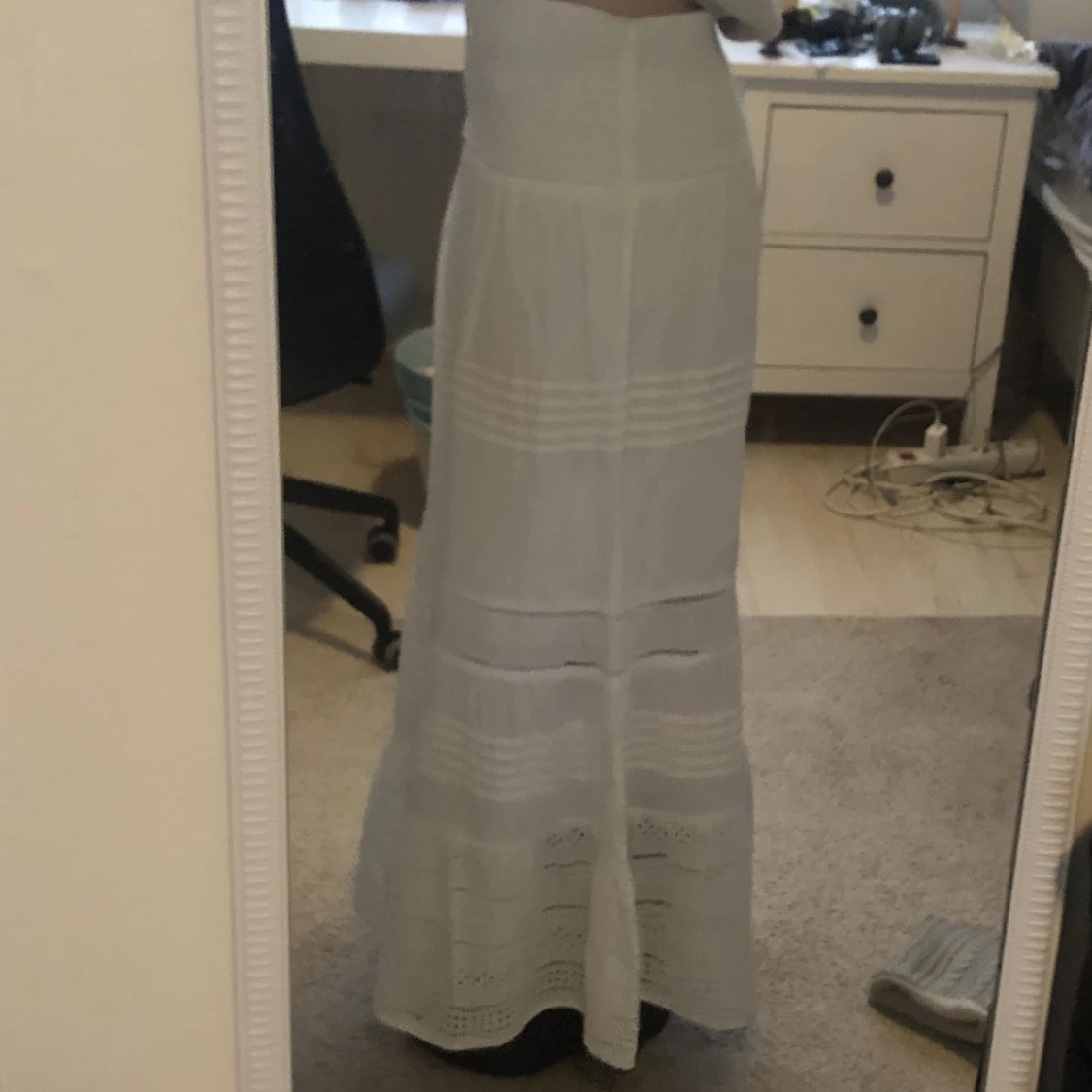 Lång vit kjol🌸 - 90