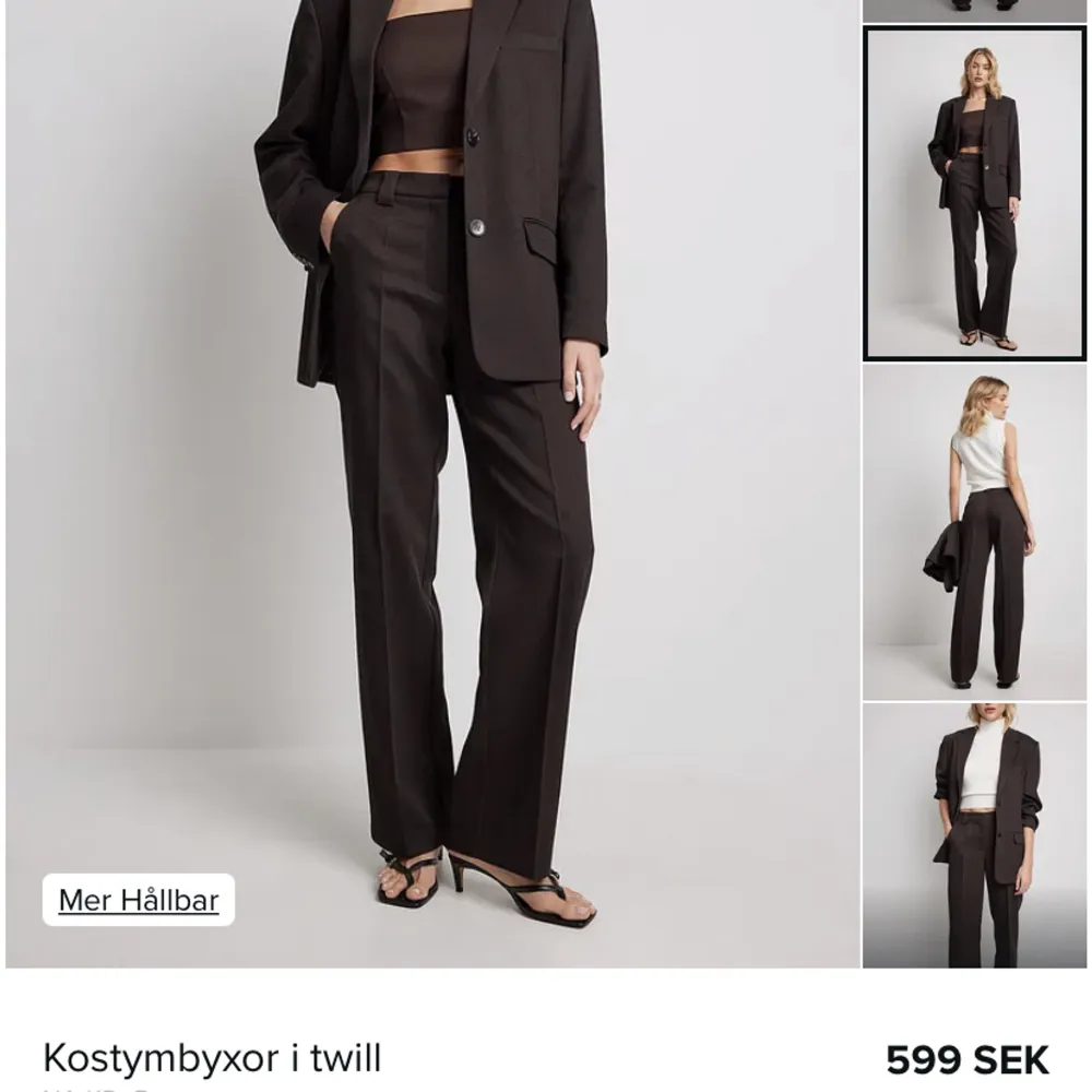 Helt nya aldrig använda, därav fint skick! kolla i min bio varför jag säljer!  stl 36! Nypris 599. Jeans & Byxor.