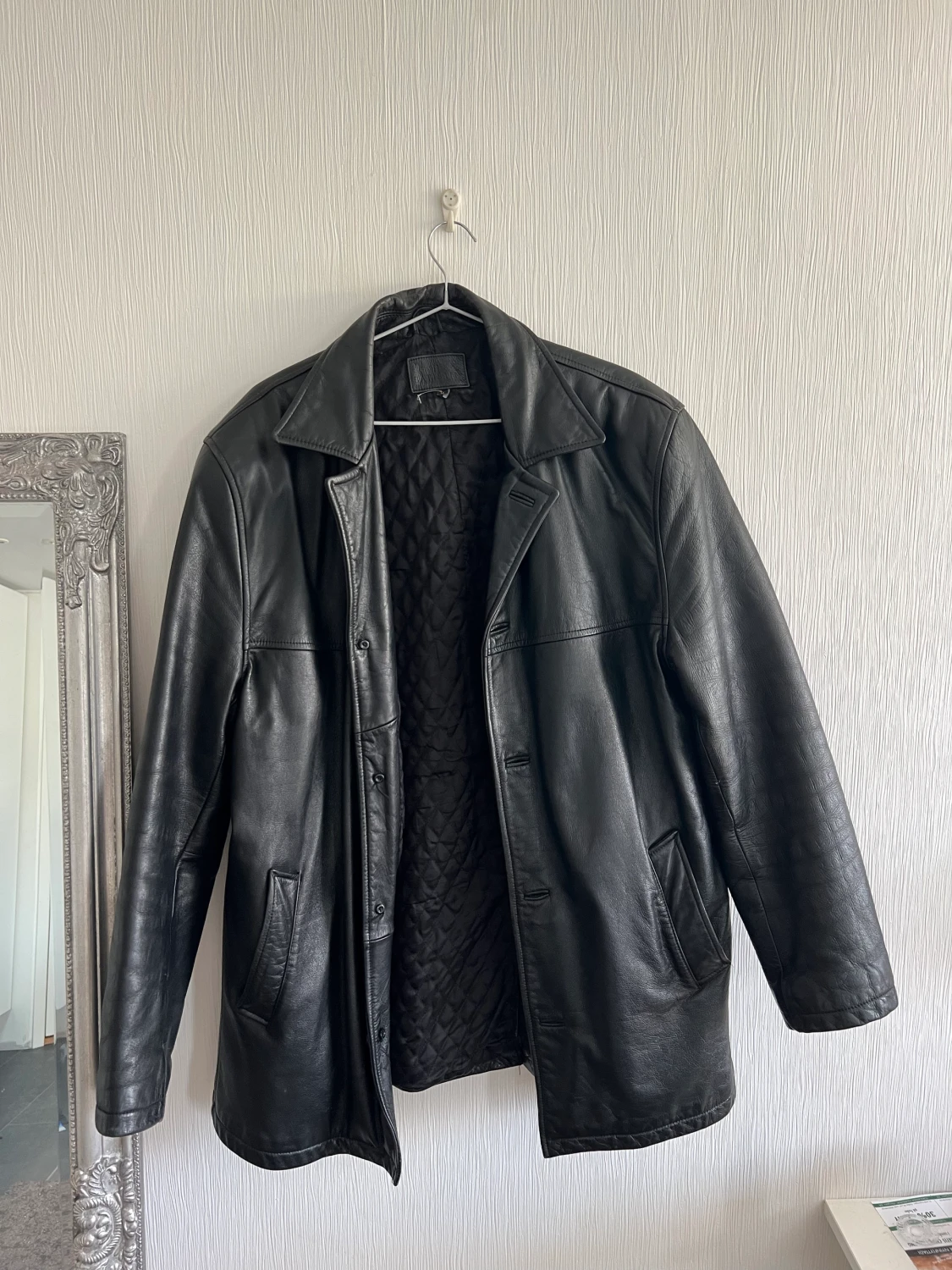 Vintage skinn jacka - 90