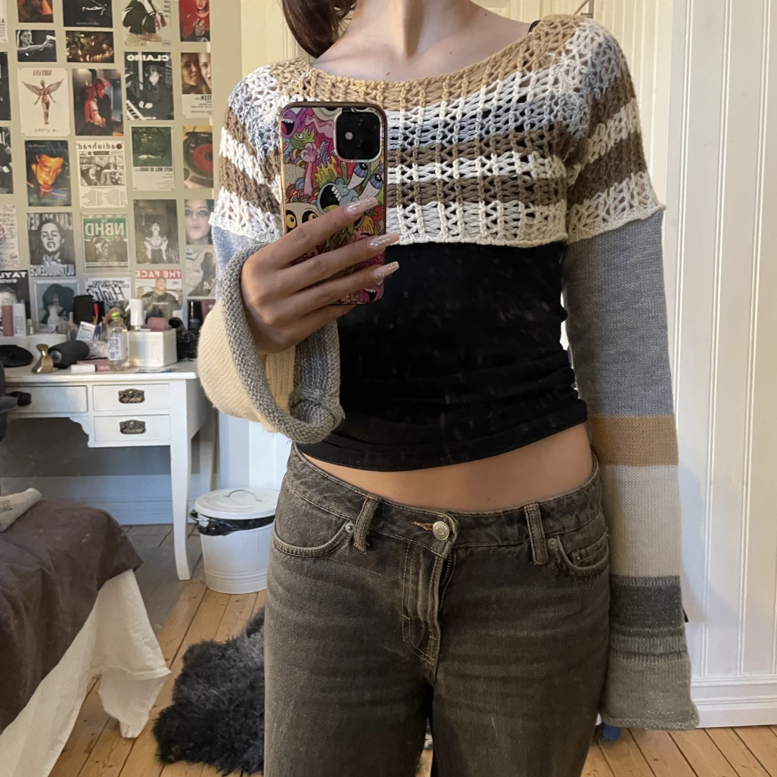 Stickad croppad top?