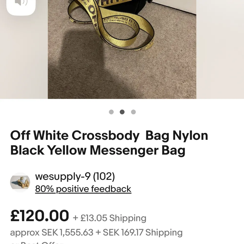 Säljer en Offwhite väska då jag inte använder den   Köpt på ebay så vill tillägga att jag inte kan garantera äkthet . Accessoarer.