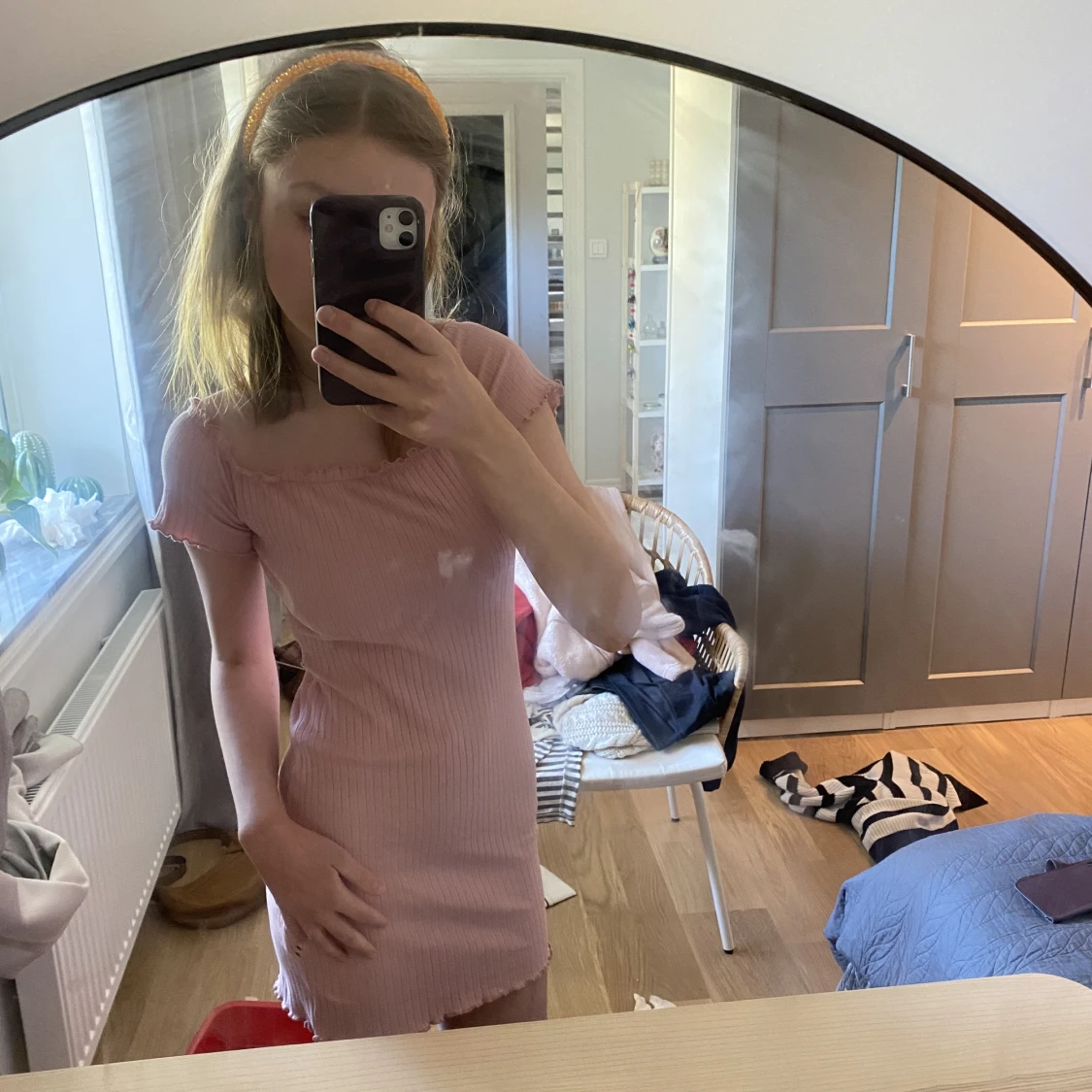 Rosa Stretchig klänning - 90