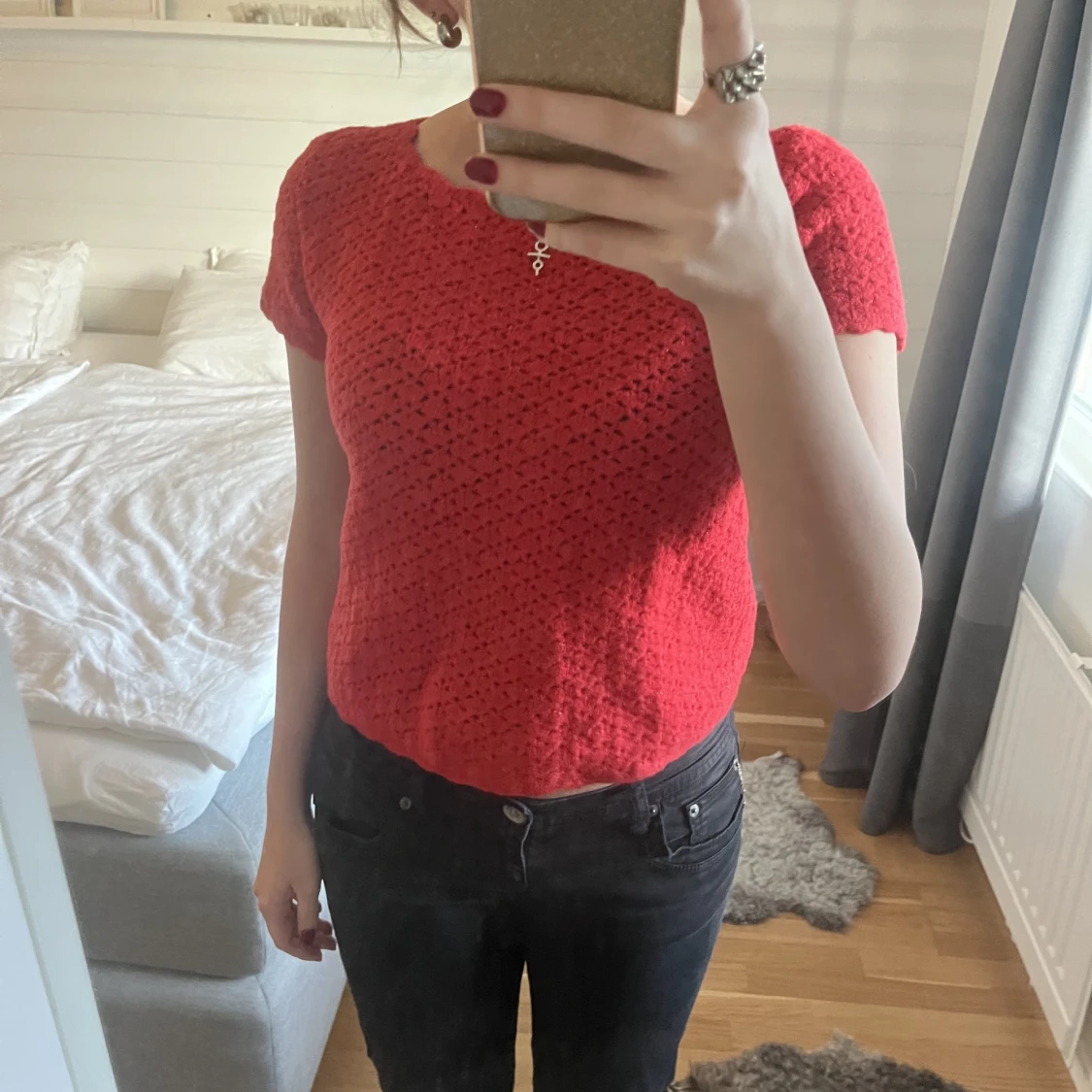 Stickad T-shirt  - 90