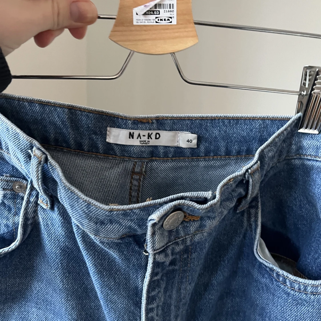 Mörkblå vida jeans  - 91