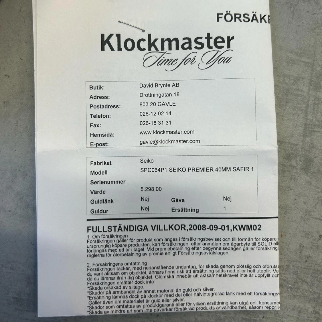 Seiko Premier Klocka - 90