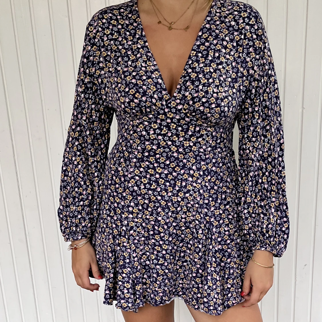 Blommig klänning - 90