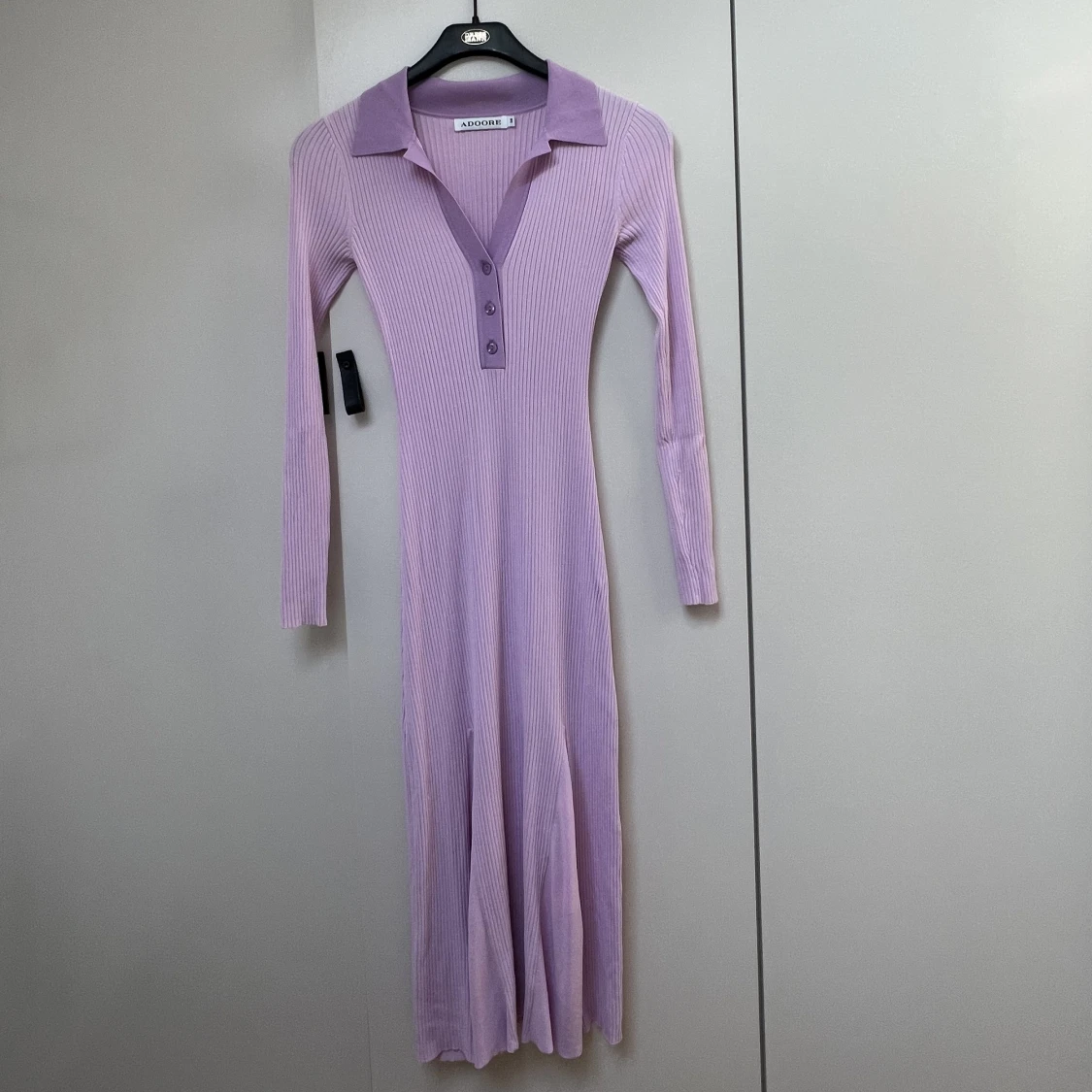 Adoore collar knitted dress lila  - 90
