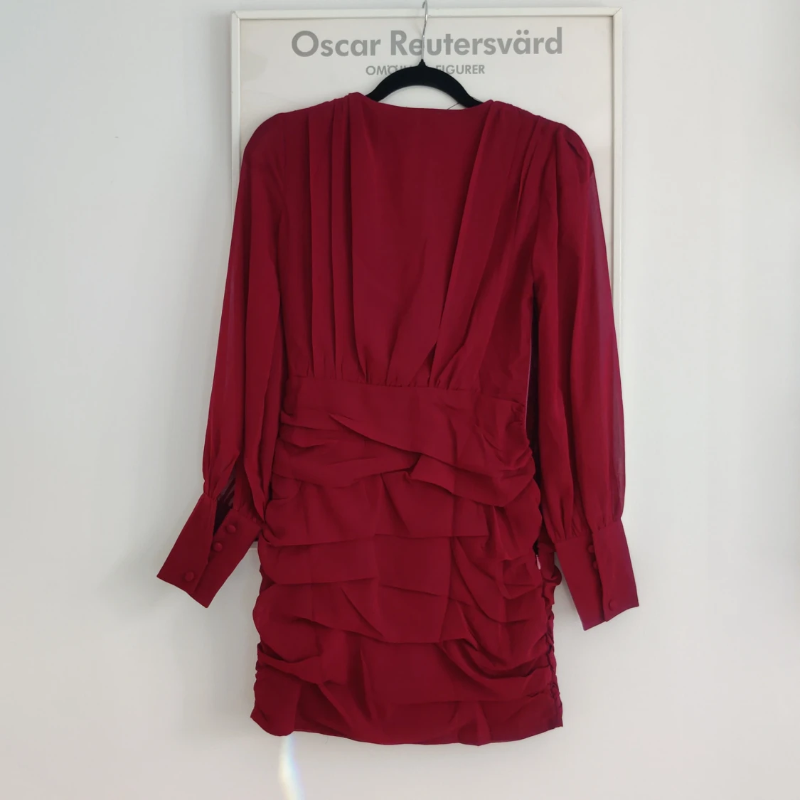 Vinröd festklänning  - 90