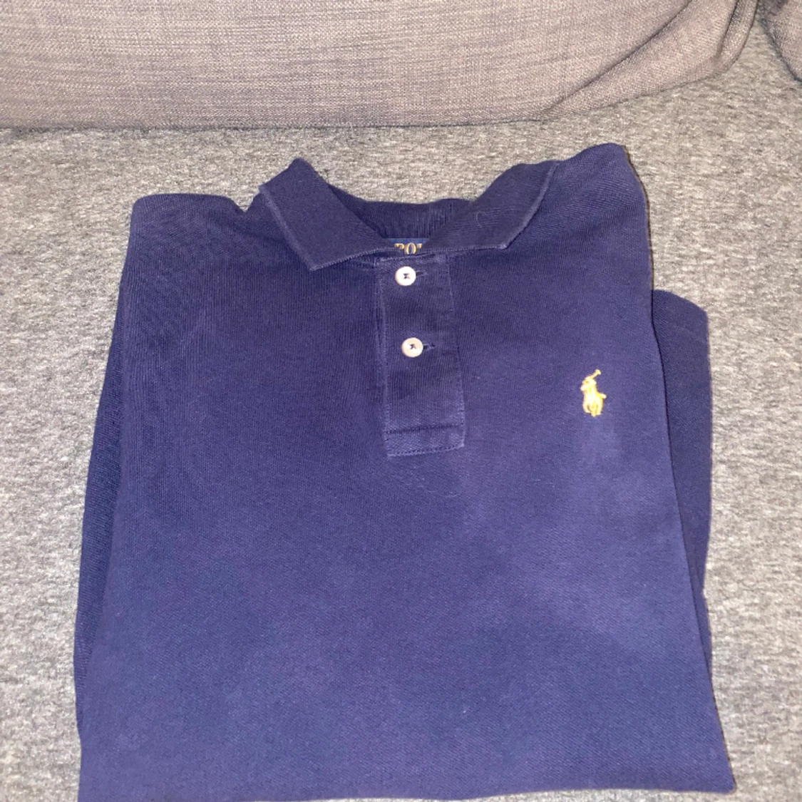 Stickad ralph lauren rugbytröja