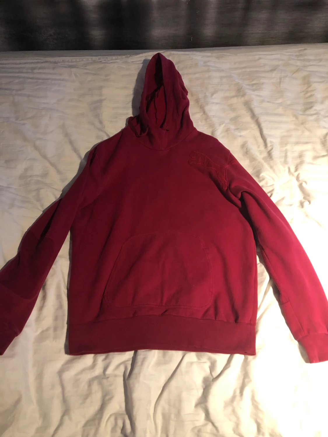 Vinröd Vintage Puma Hoodie XL