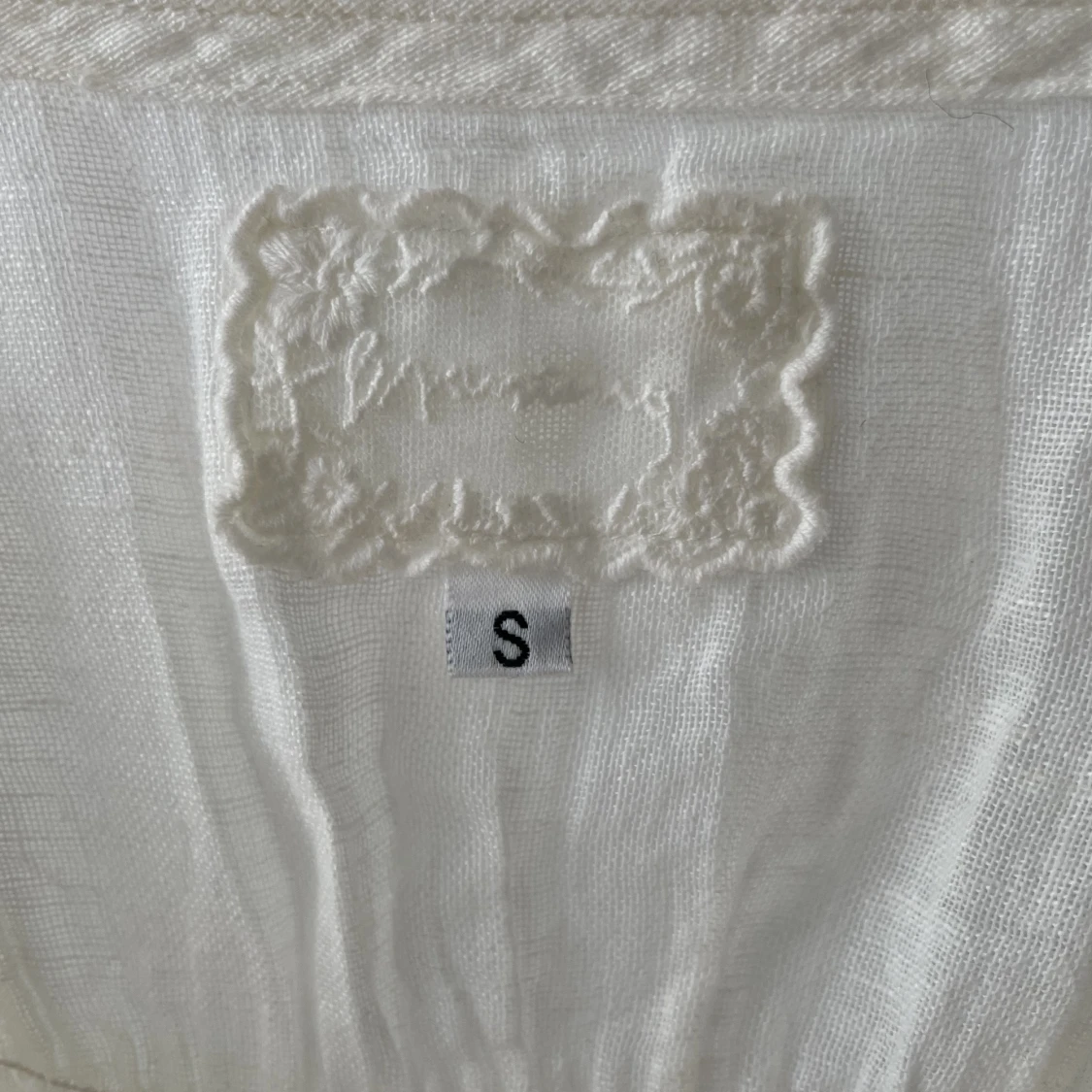 Vit linneklänning - 91