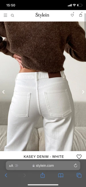 Stylein Jeans - HELT oanvända för de är för korta för mig! Croppade vita raka jeans! 