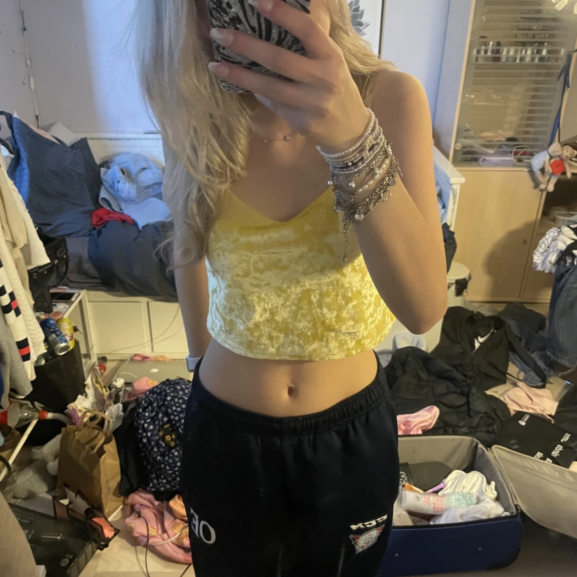 Gult glansigt linne - 90