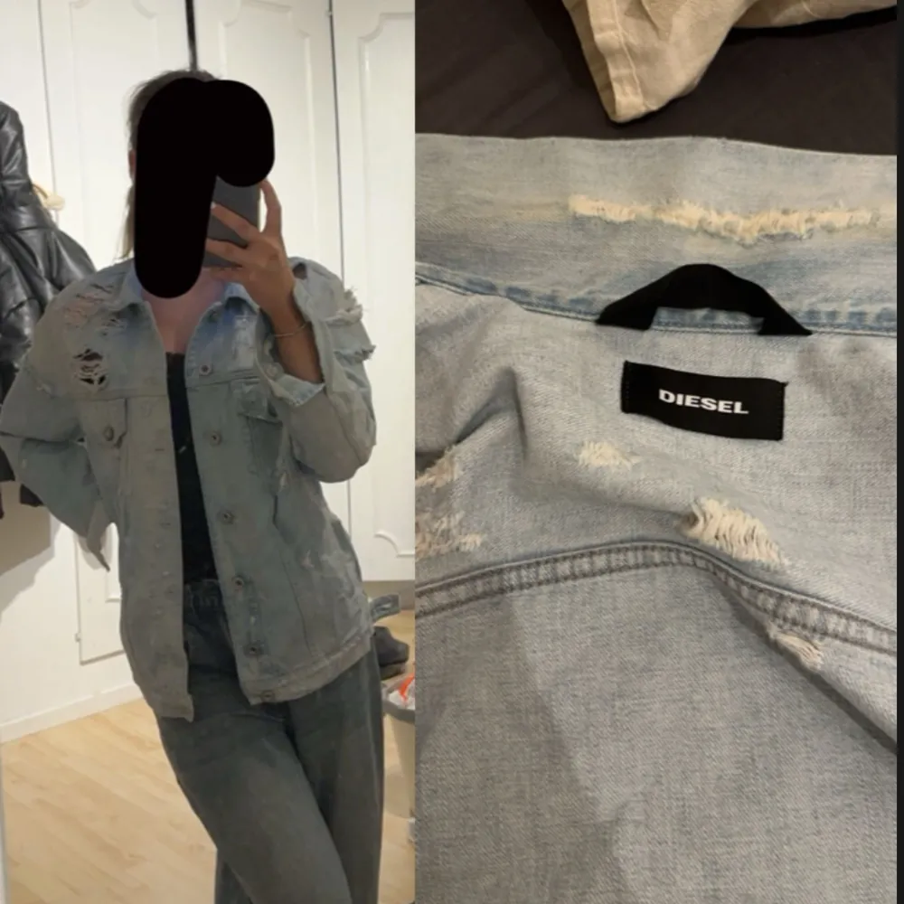 Sjukt cool och vintage diesel jeans jacka! Köpt för länge sedan men använd få gånger!  Diesel jeansjackor kostar som ny ca 3000-5000kr. Jackor.