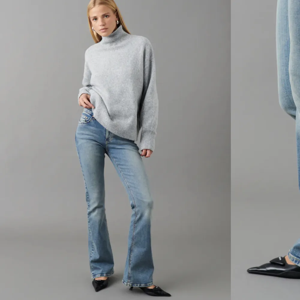 low waist bootcut jeans från gina! Köpta i höstast och är knappt använda💘 kan tänka mig att gå ner i pris vid snabb affär. Jeans & Byxor.