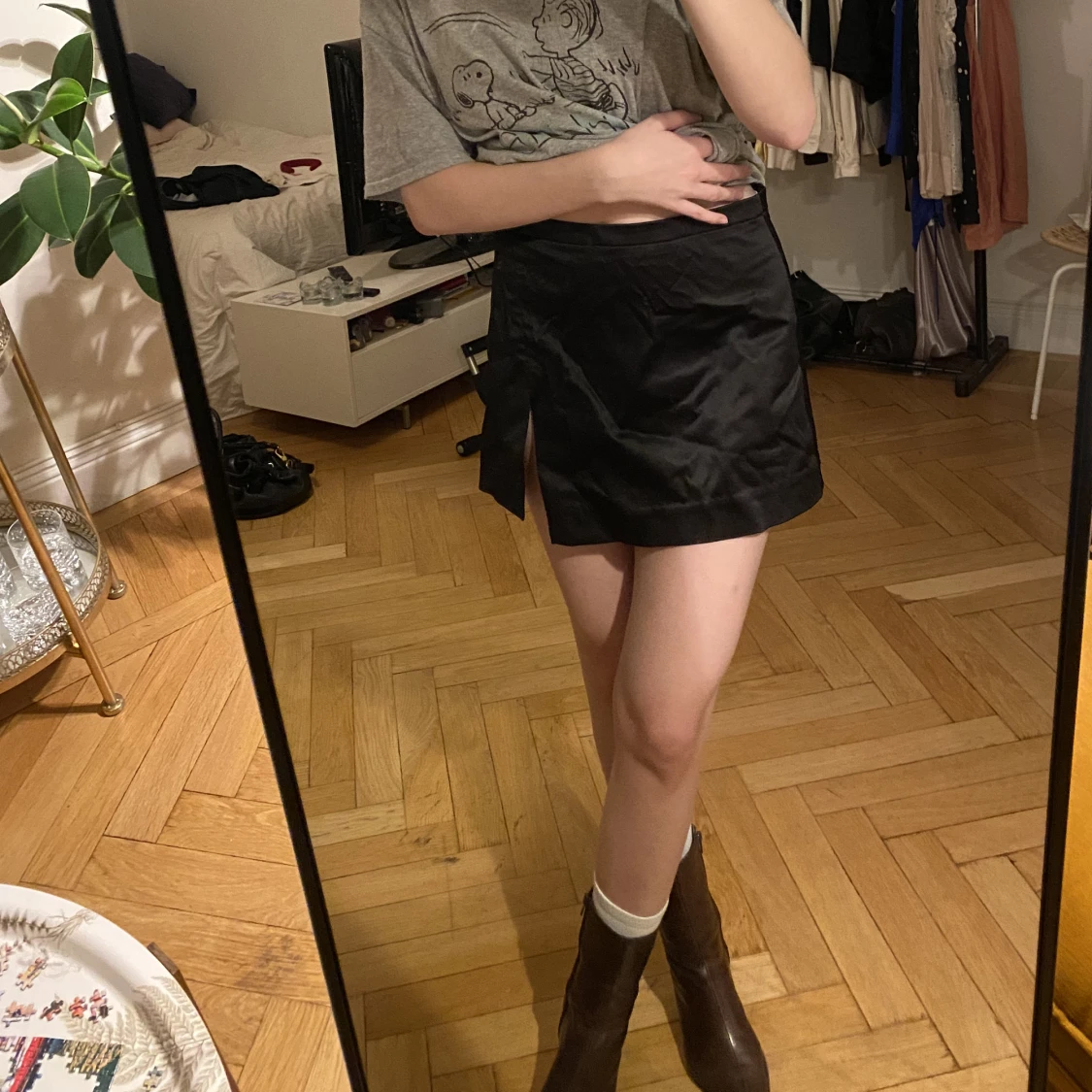 Minikjol med slit - 91