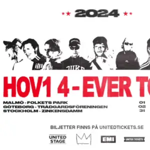 Hov1 4 ever biljetter till Stockholm konsert Zinkensdamm . Ordinarie ståplats biljetter. Säljer för att jag och min kompis köpte early entrance istället. 600 st och 1100kr för båda. 