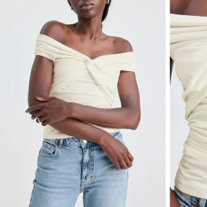 off shoulder topp - Säljer i färgen Mörk grön!! Helt ny off shoulder topp från Bikbok, helt slutsåld på hemsidan❤️