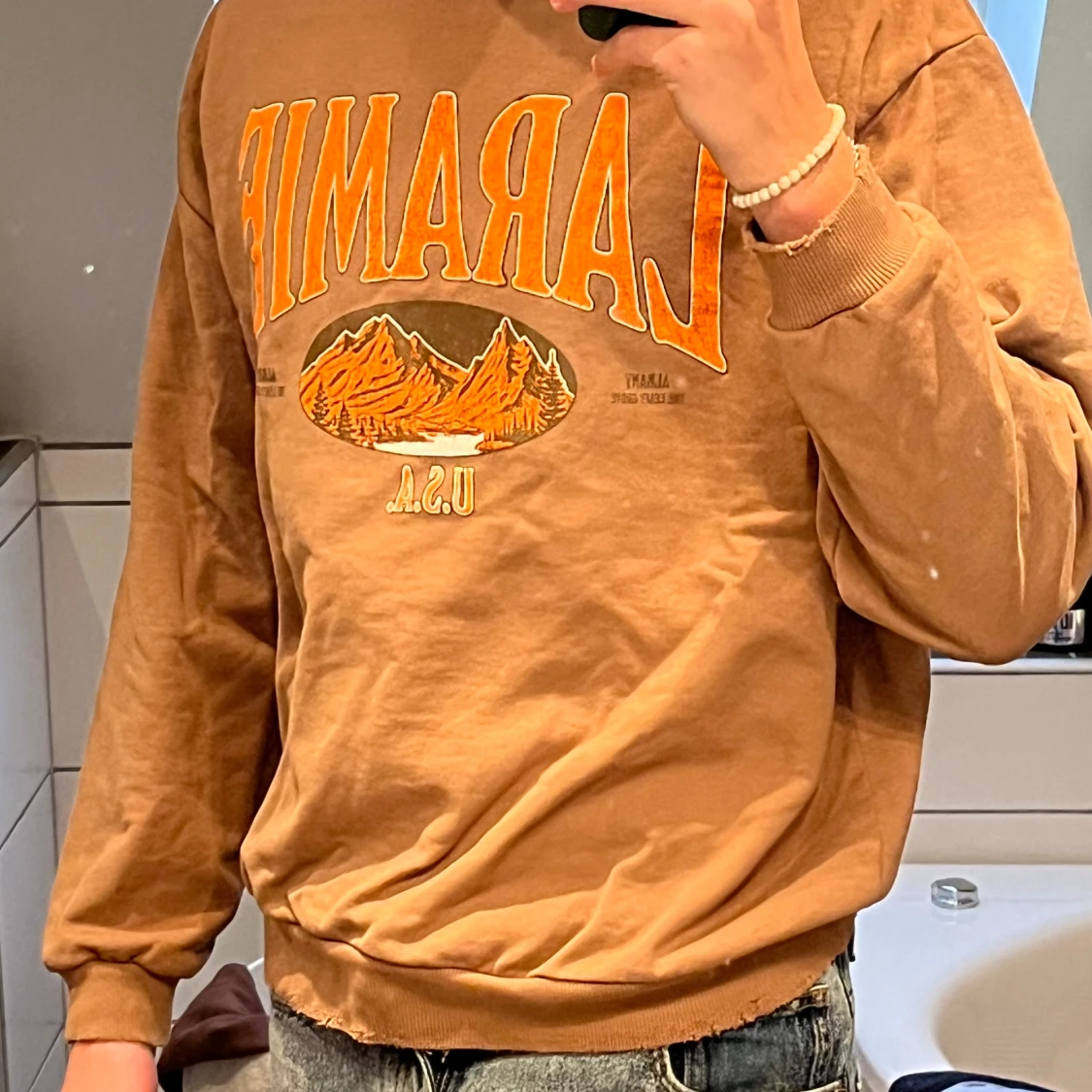 Sweatshirt med tryck