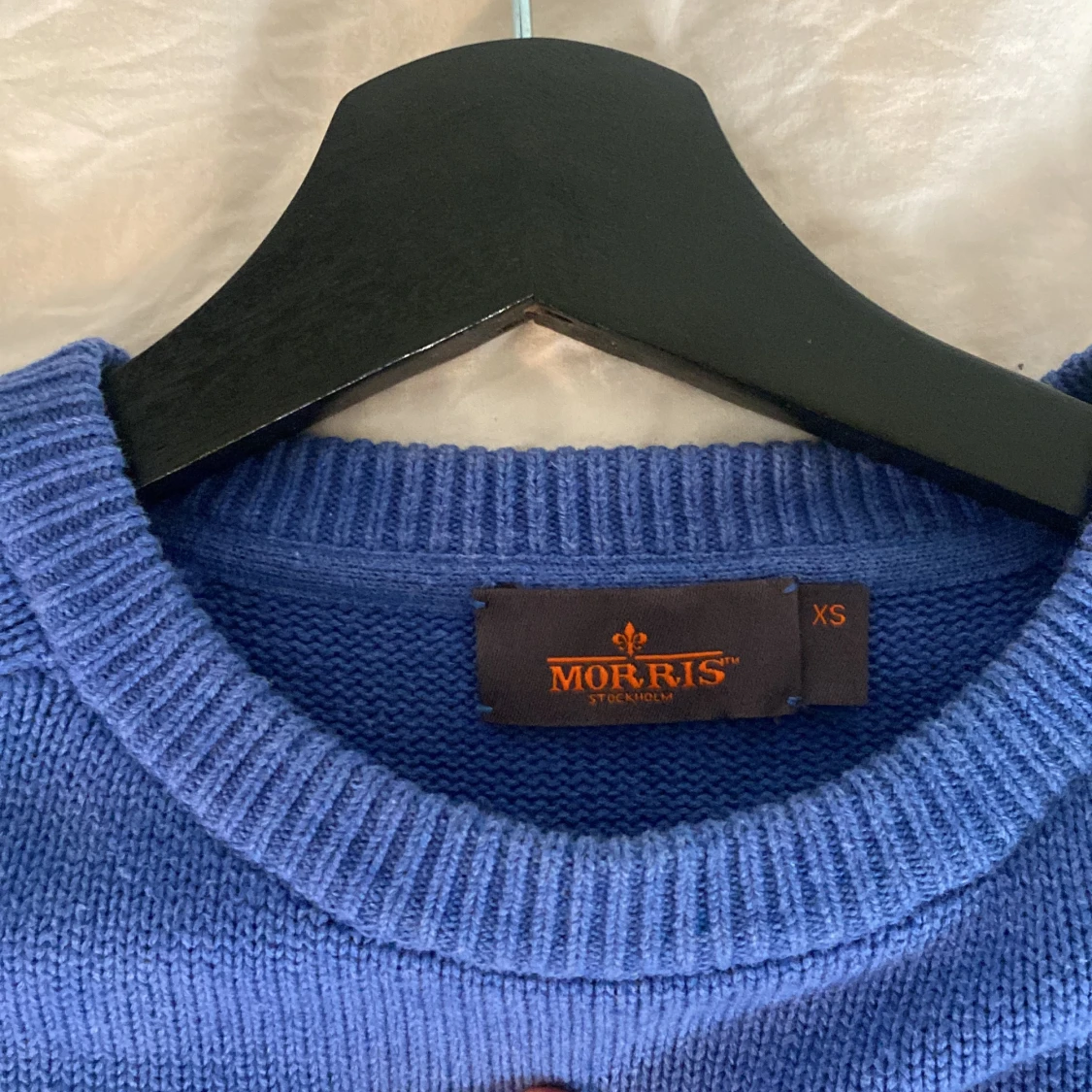 Blå stickad Morris tröja - 91