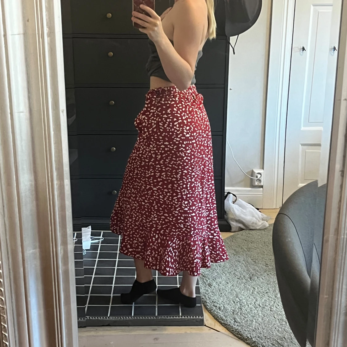 Röd sommarkjol  - 90