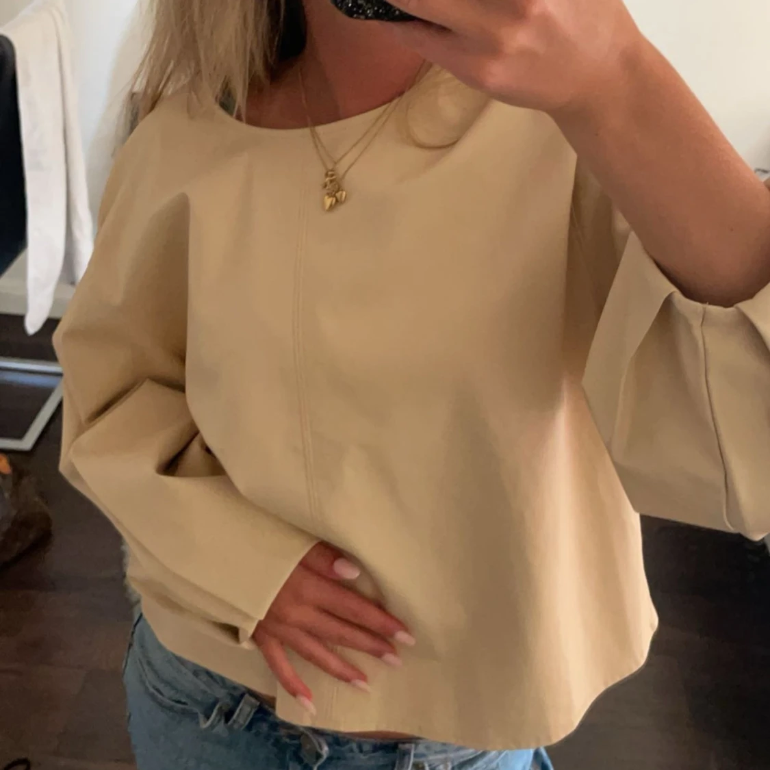 Läderimiterad tröja  - 91