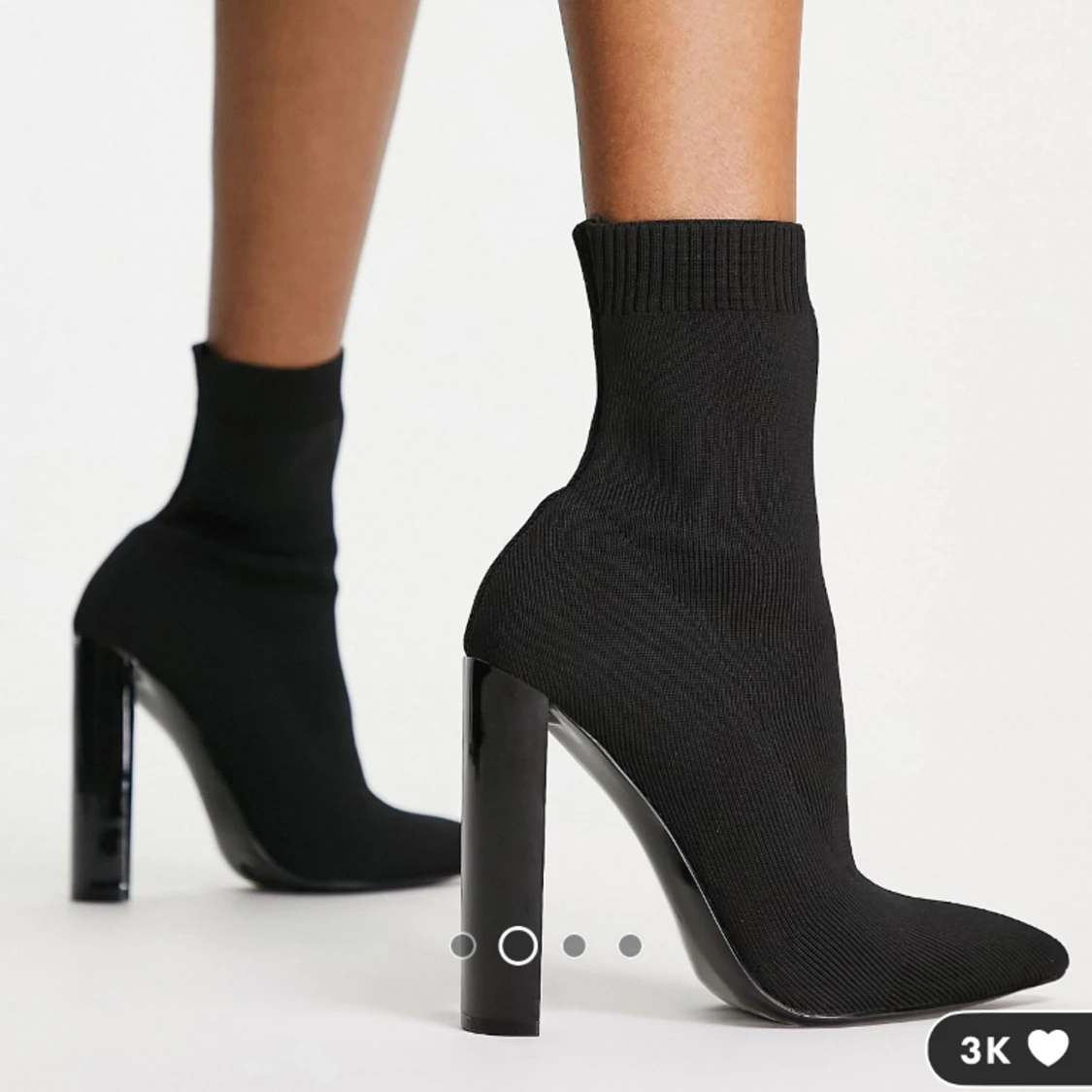 Ankle boots stövlar med klack svarta oanvända nya - 90