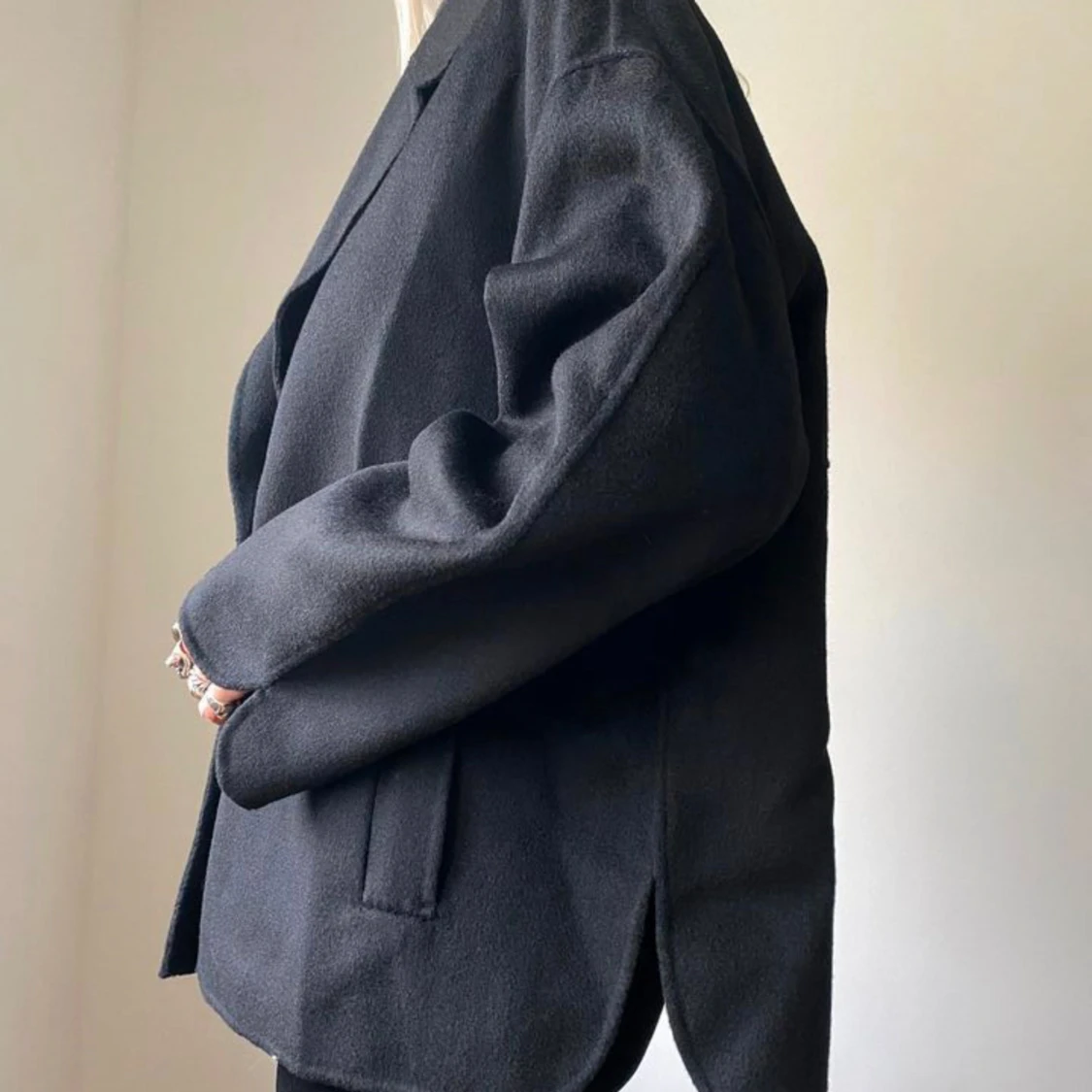 Kort kappa i ull - 90