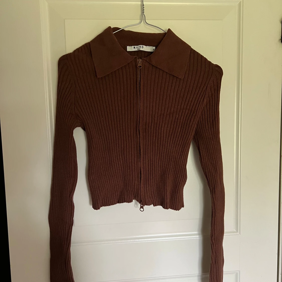 Långärmad tröja med dragkedja 