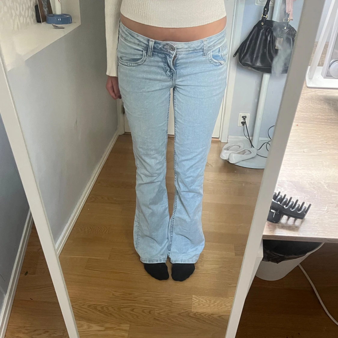 Lågmidjade bootcut jeans