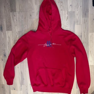 Röd hoddie - En röd hoddie från HM i storlek S. Den har några tecken på användning