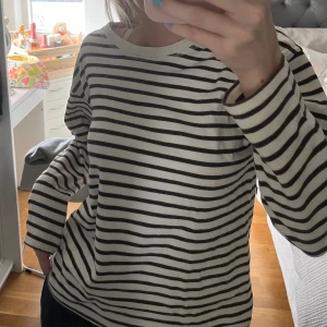 tröja - randig tröja fårn zara med bruna sträck. Storlek S
