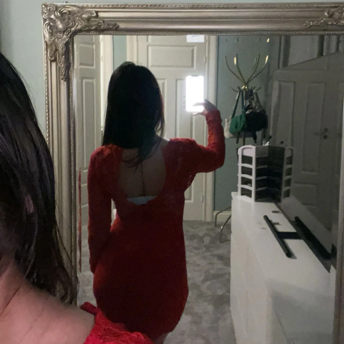 Röd klänning  - 90