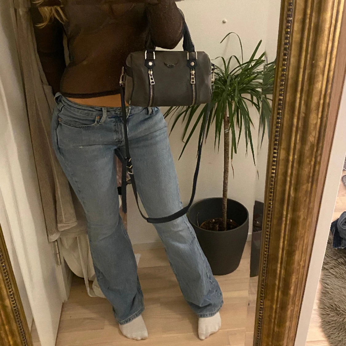 low waist boocut jeans  - 90