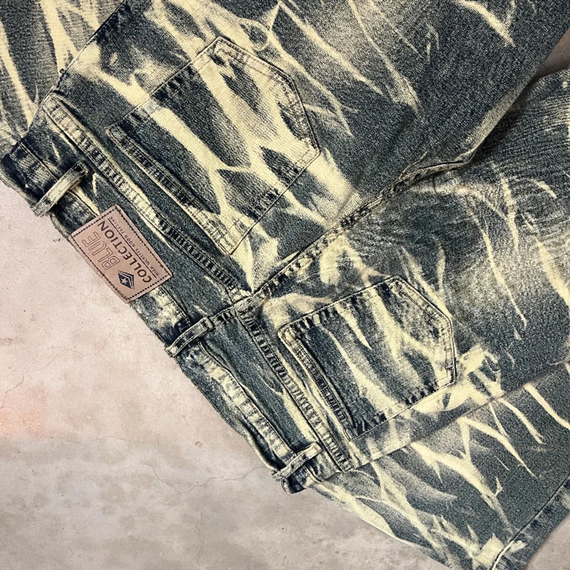 Lågmidjade jeans med mönster - 91